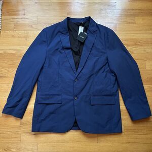 NEW Stitch Fix 01.ALGO Blue Lined Two Button Sport Jacket Coat Blazer XL 44 48